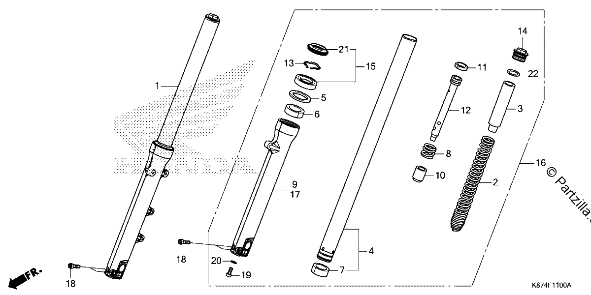 Diagrama de FRONT FORK