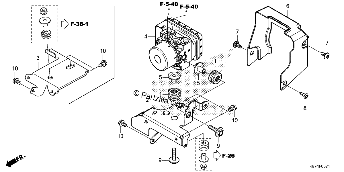 Diagrama de ABS MODULATOR STAY CMX300 CMX300A 39 20
