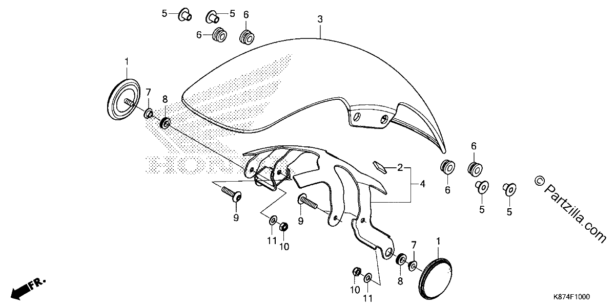 Diagrama de FRONT FENDER