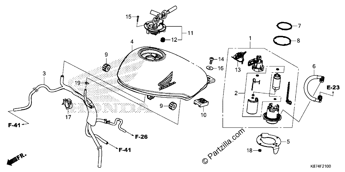 Diagrama de FUEL TANK FUEL PUMP