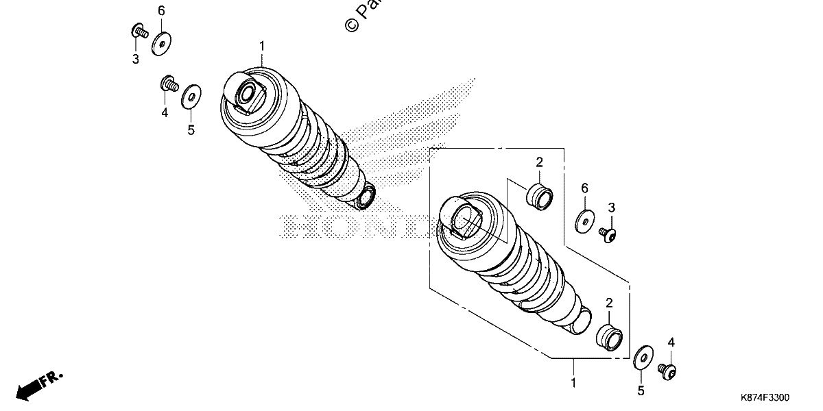 Diagrama de REAR SHOCK ABSORBER