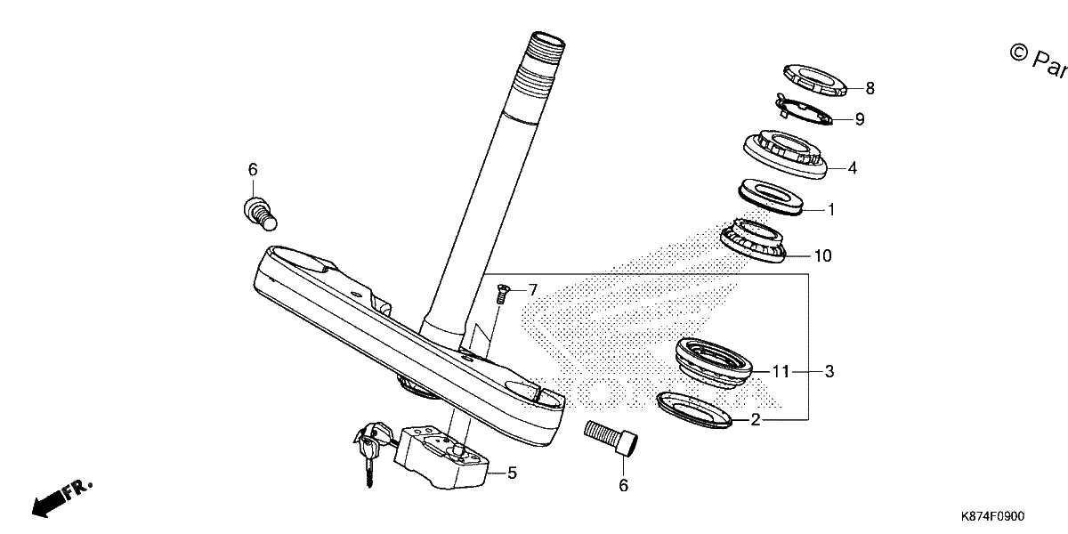 Diagrama de STEERING STEM