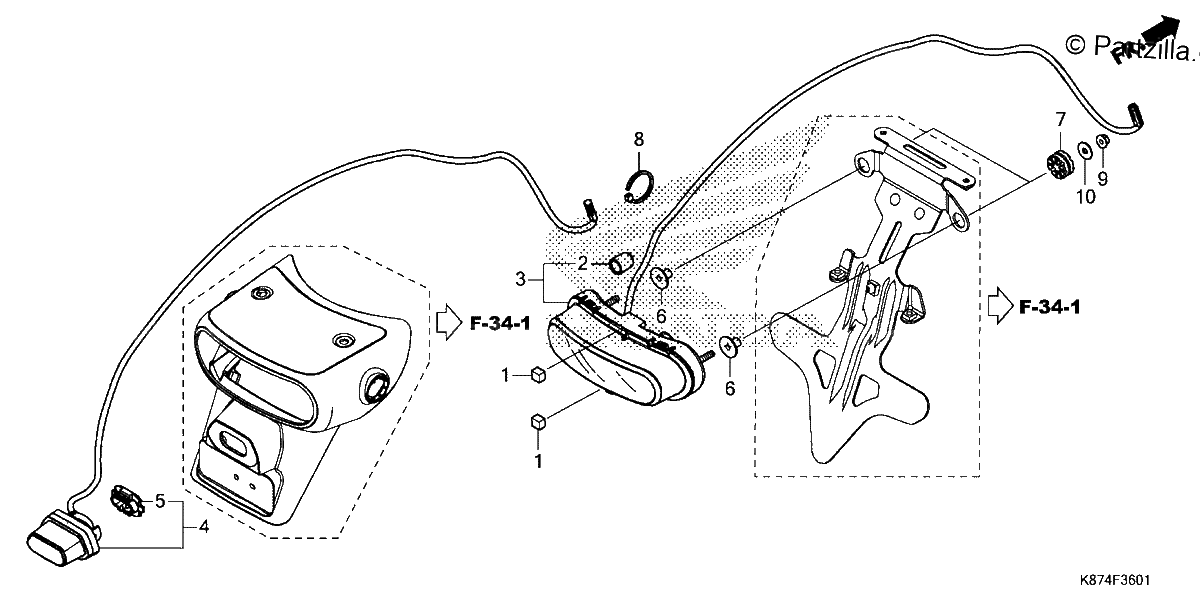 Diagrama de TAILLIGHT LICENSE LIGHT CMX300 CMX300A 39 20