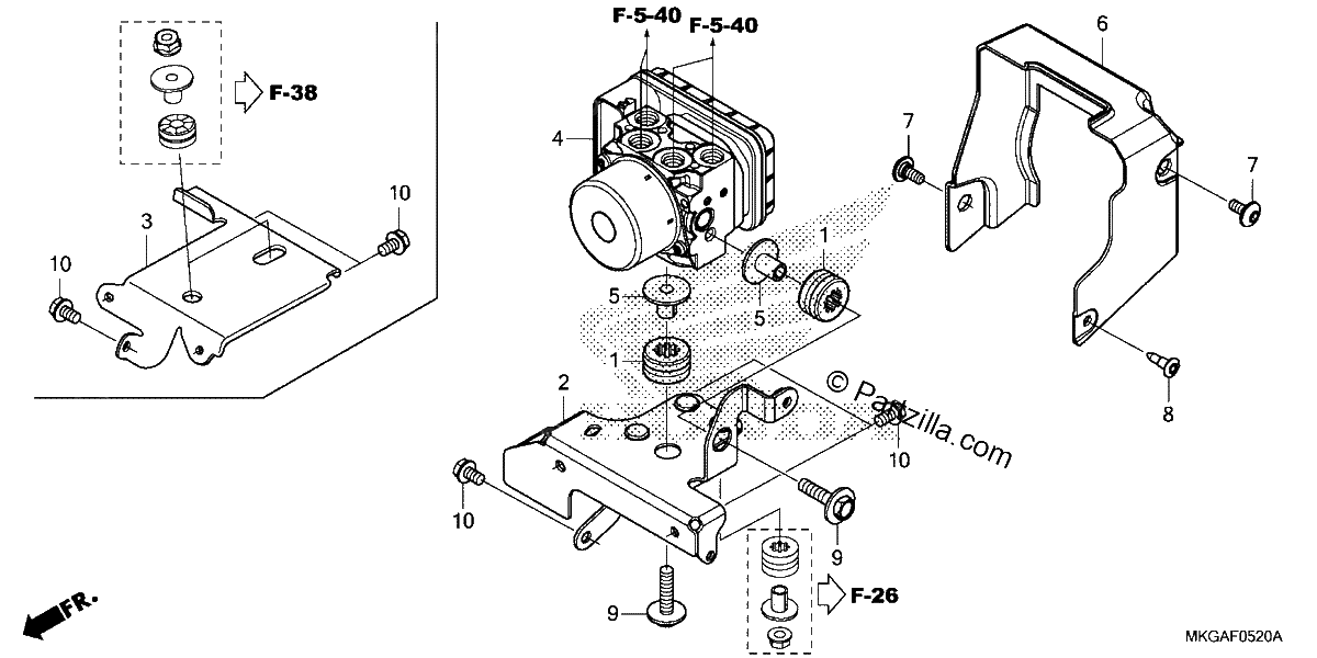 Diagrama de ABS MODULATOR STAY