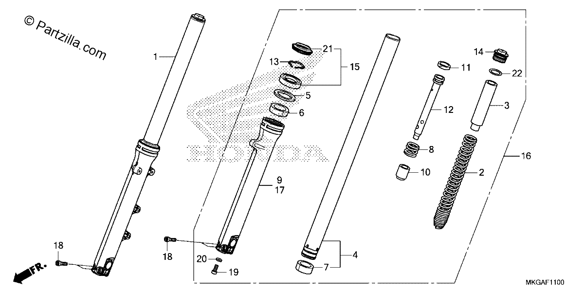Diagrama de FRONT FORK