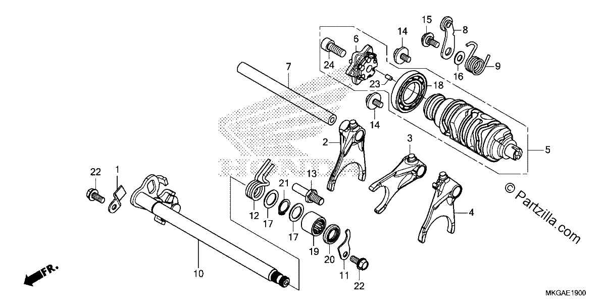 Diagrama de GEARSHIFT DRUM
