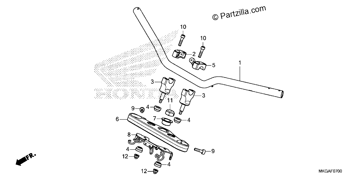 Diagrama de HANDLEBAR TOP BRIDGE