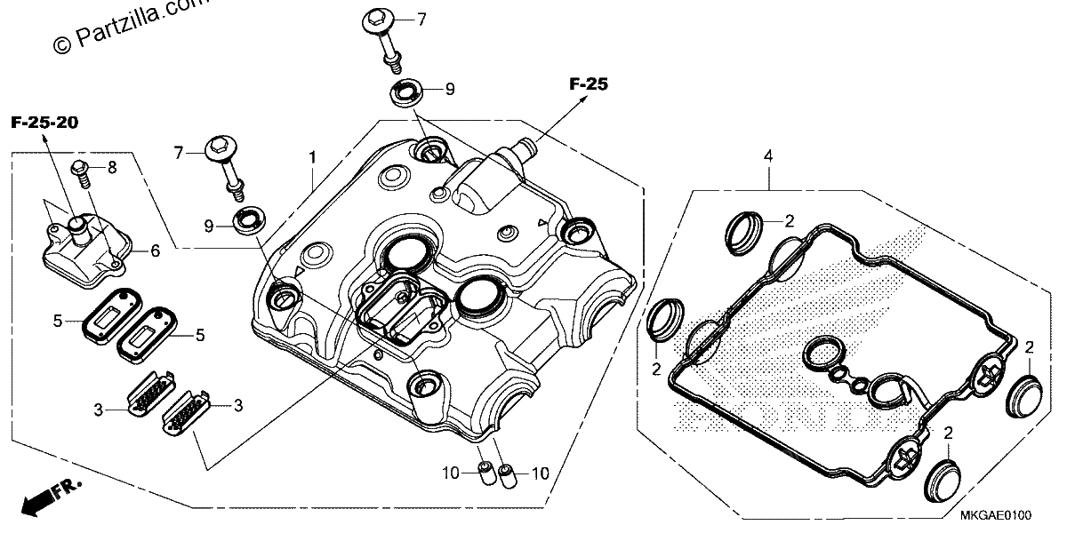 Diagrama de CYLINDER HEAD COVER