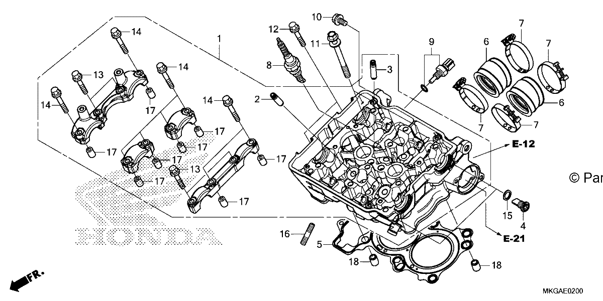 Diagrama de CYLINDER HEAD