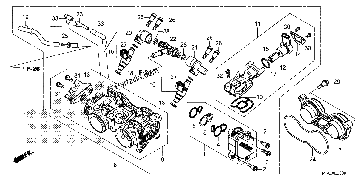 Diagrama de THROTTLE BODY