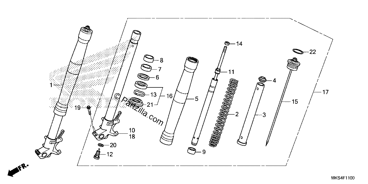 Diagrama de FRONT FORK 1