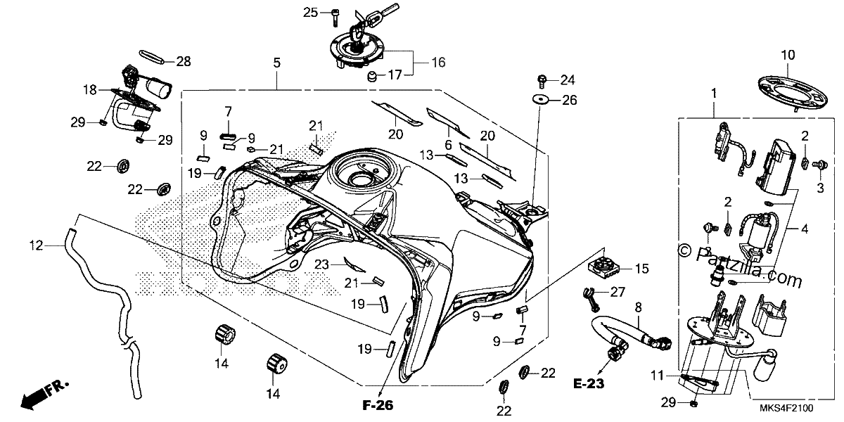 Diagrama de FUEL TANK FUEL PUMP 1