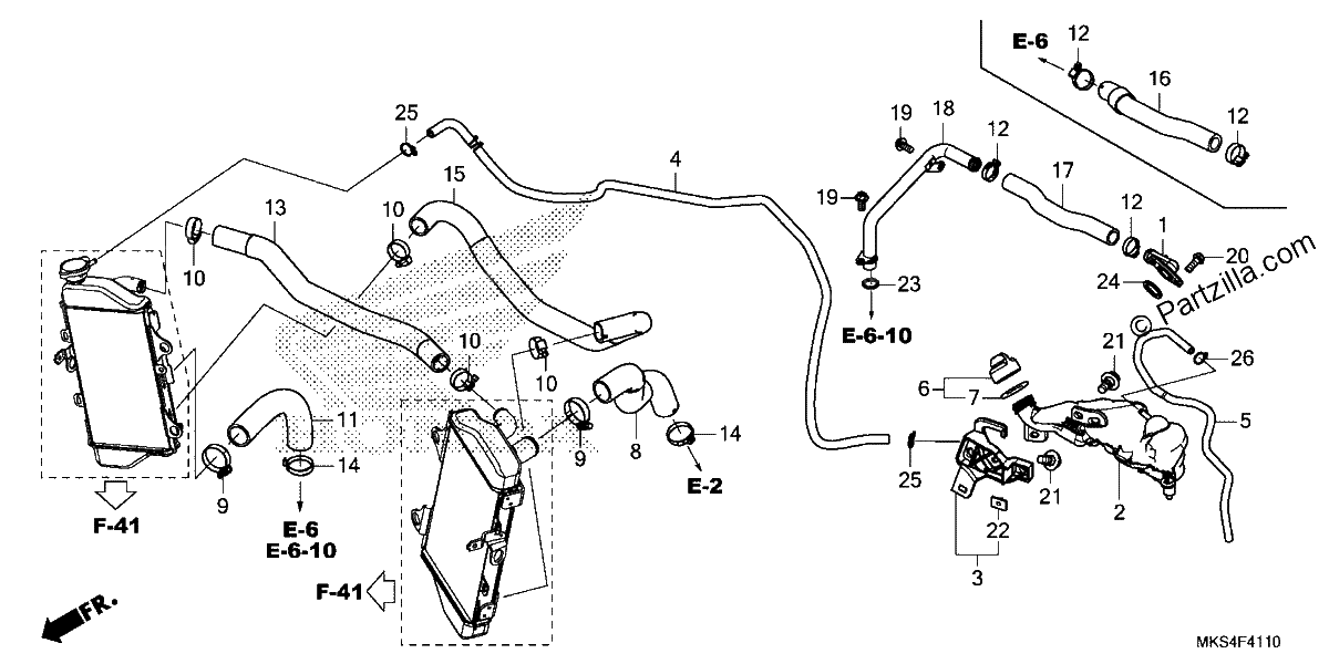 Diagrama de RADIATOR HOSE WATER PIPE
