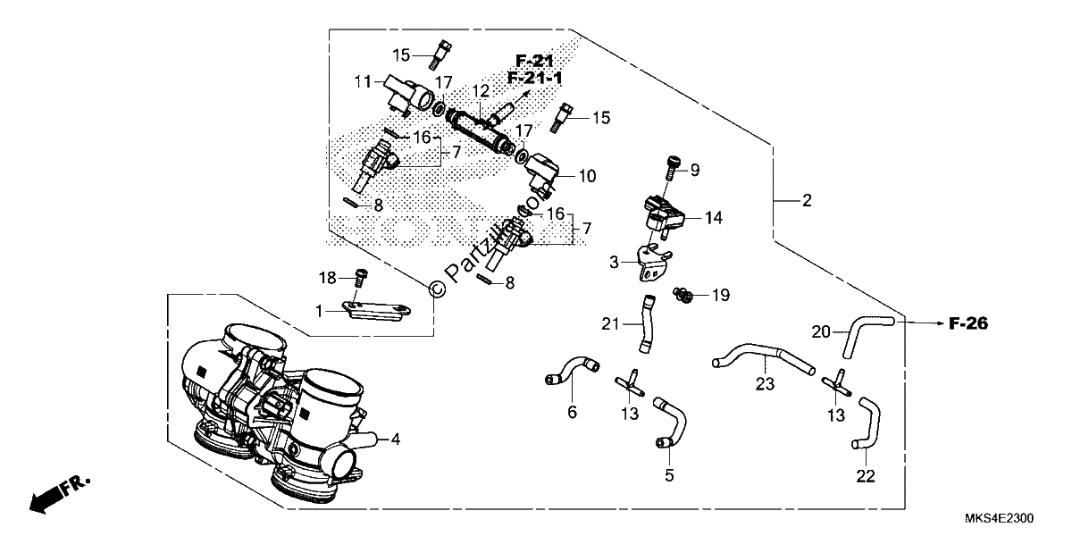 Diagrama de THROTTLE BODY