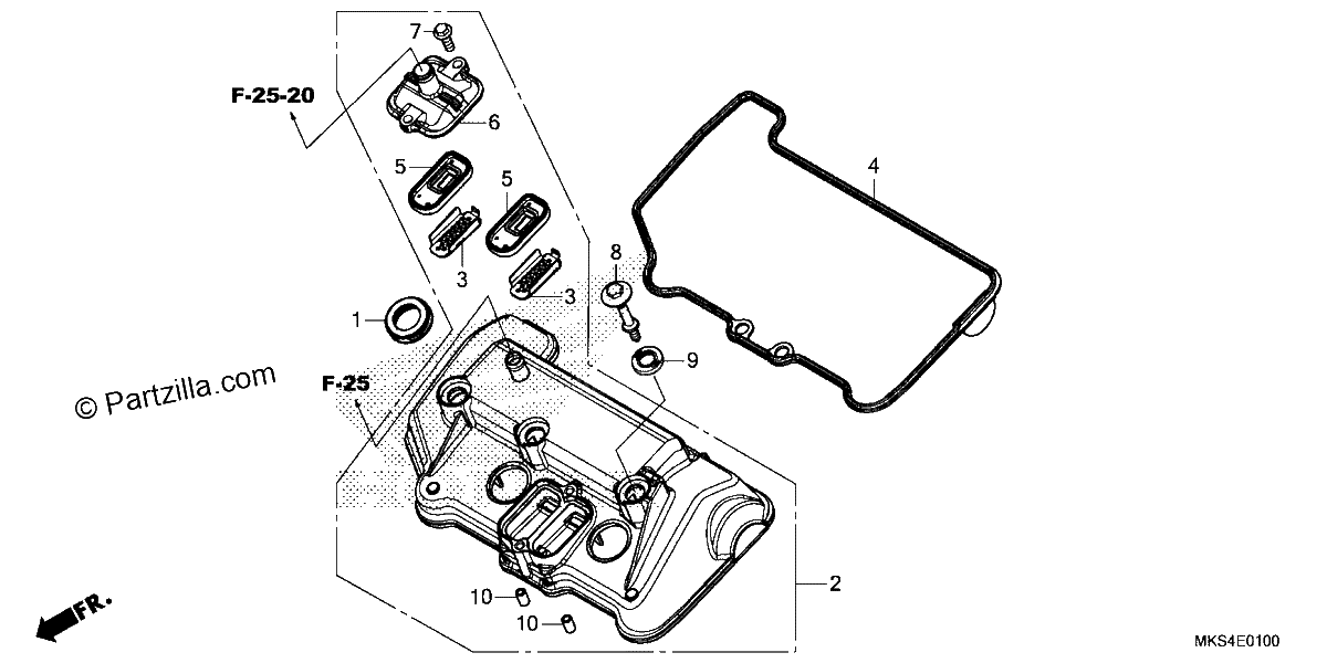 Diagrama de CYLINDER HEAD COVER
