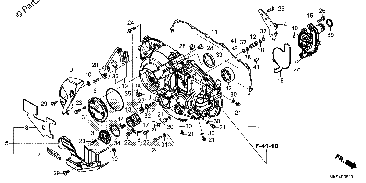 Diagrama de RIGHT CRANKCASE COVER 2