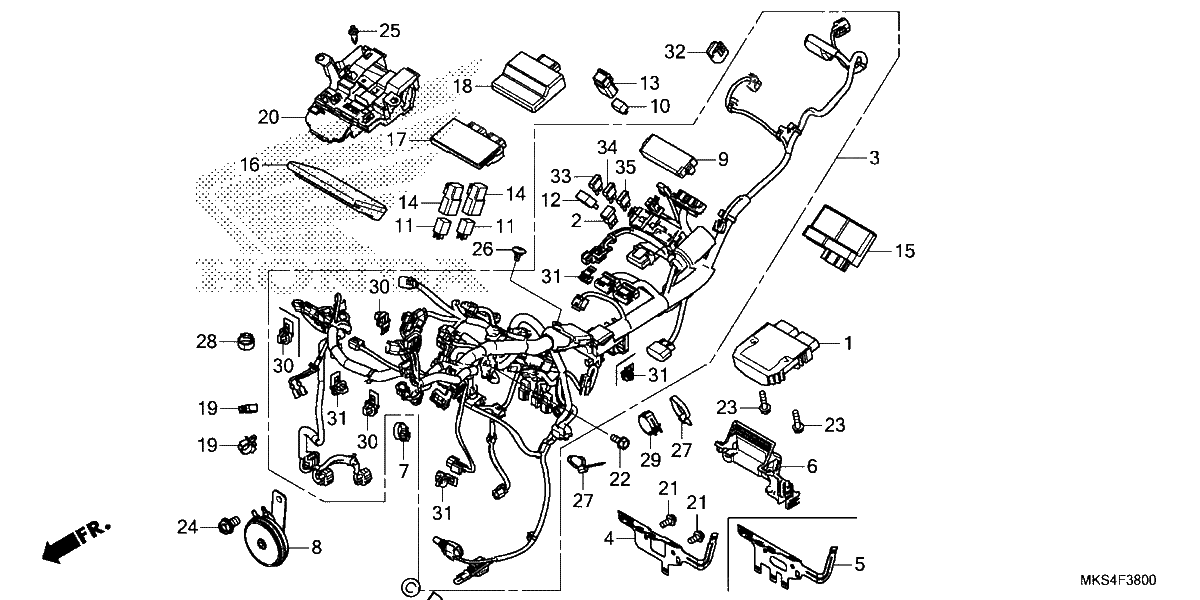 Diagrama de WIRE HARNESS