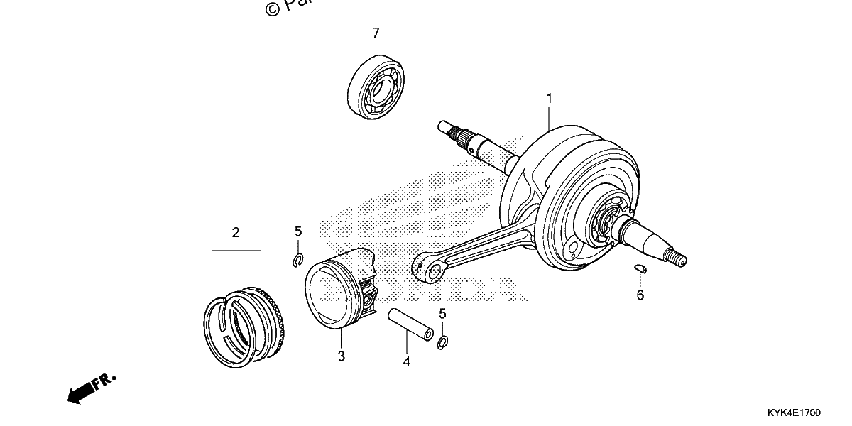 Diagrama de CRANKSHAFT PISTON