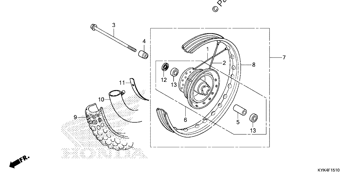 Diagrama de FRONT WHEEL