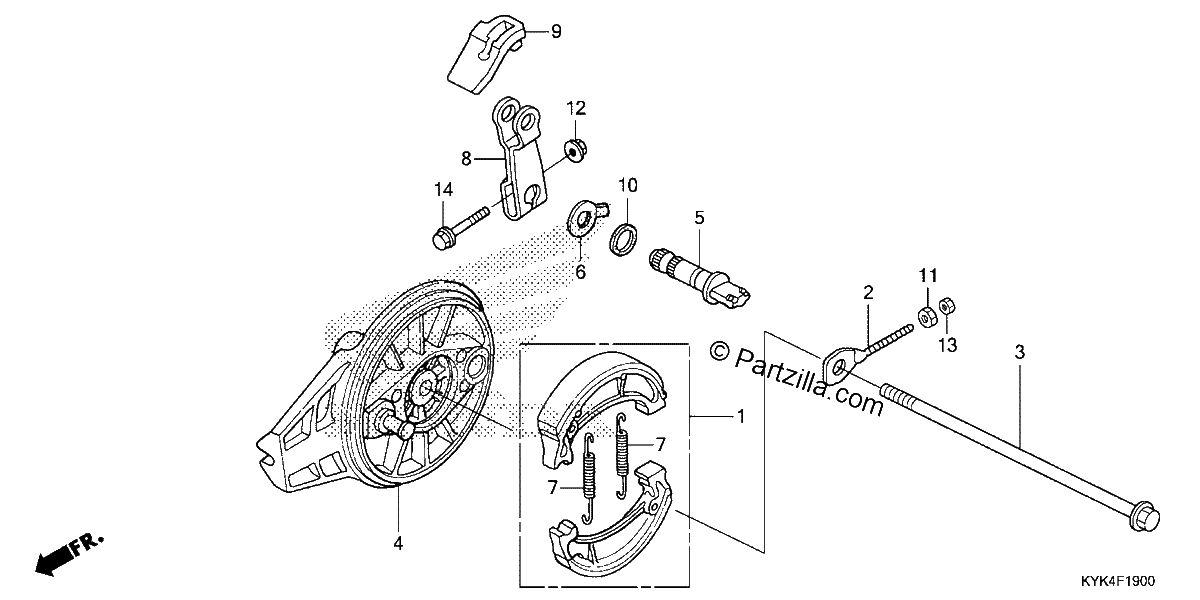 Diagrama de REAR BRAKE PANEL