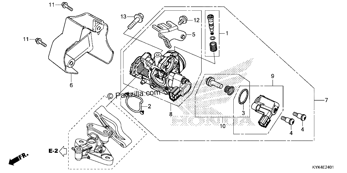Diagrama de THROTTLE BODY