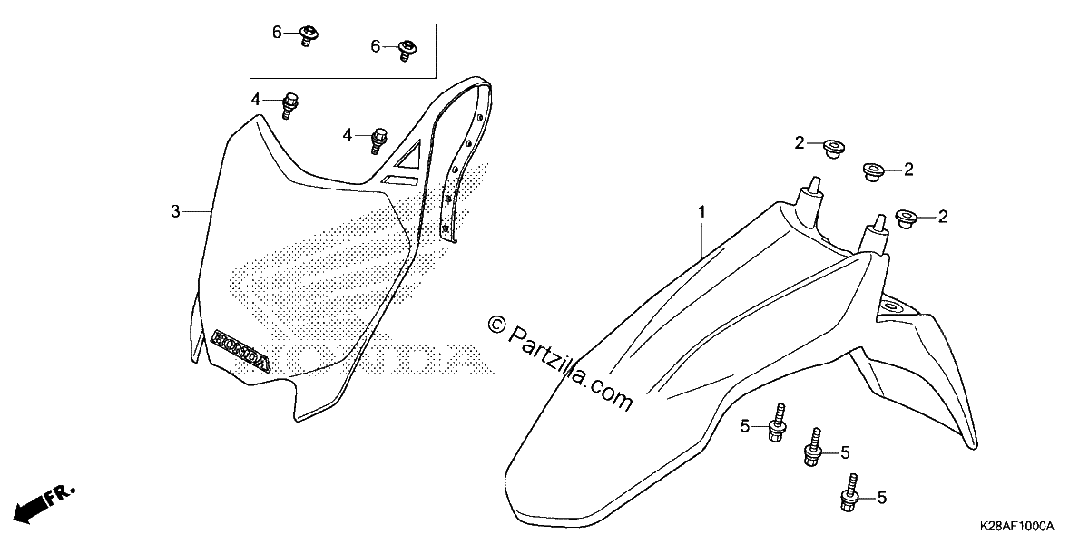 Diagrama de FRONT FENDER