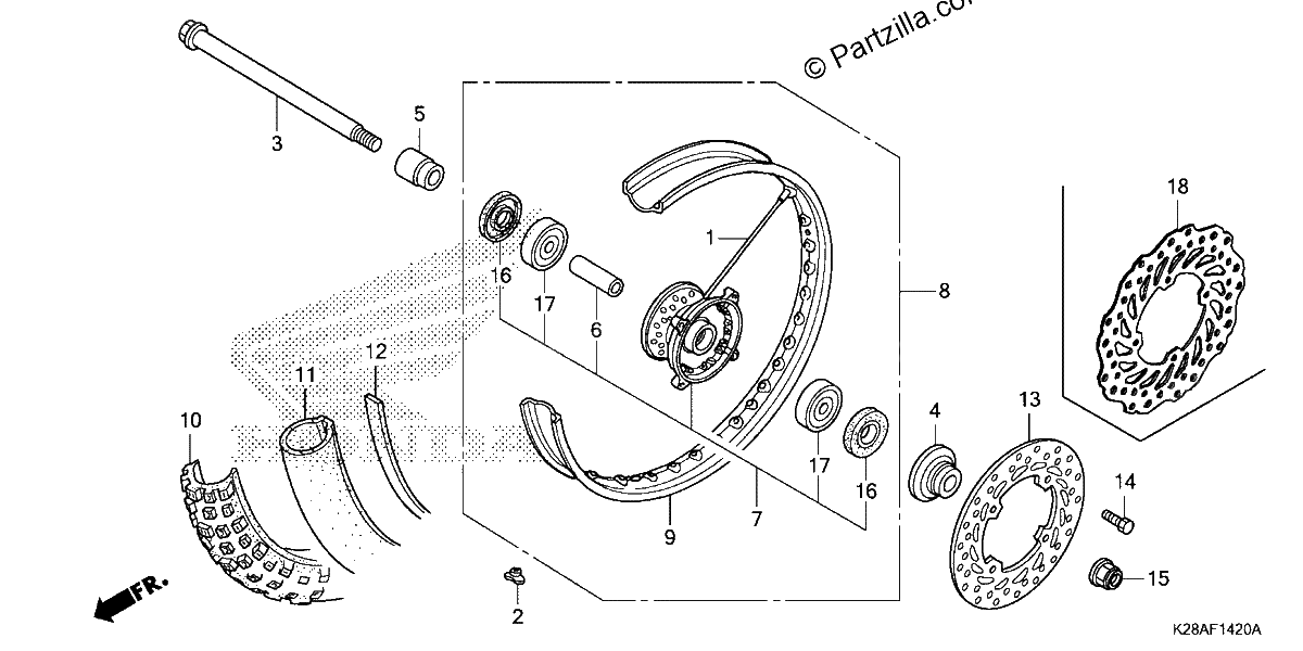 Diagrama de FRONT WHEEL