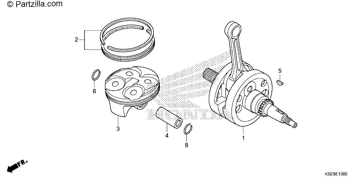 Diagrama de CRANKSHAFT PISTON