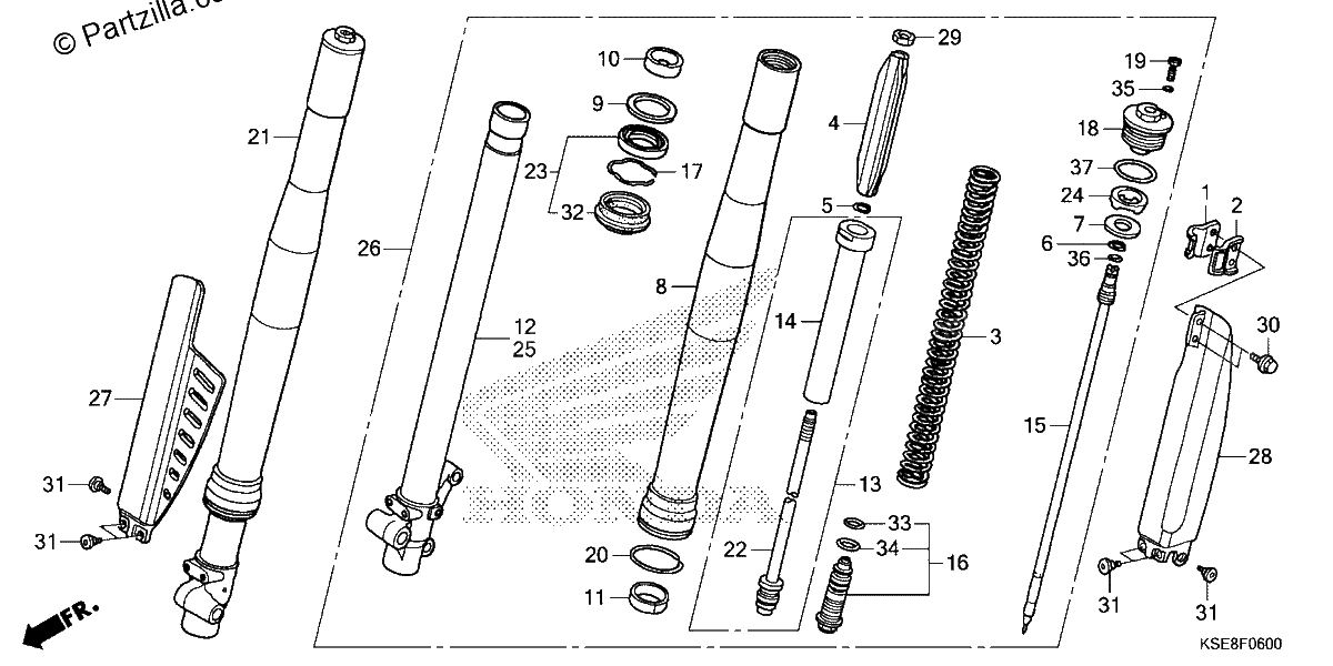 Diagrama de FRONT FORK