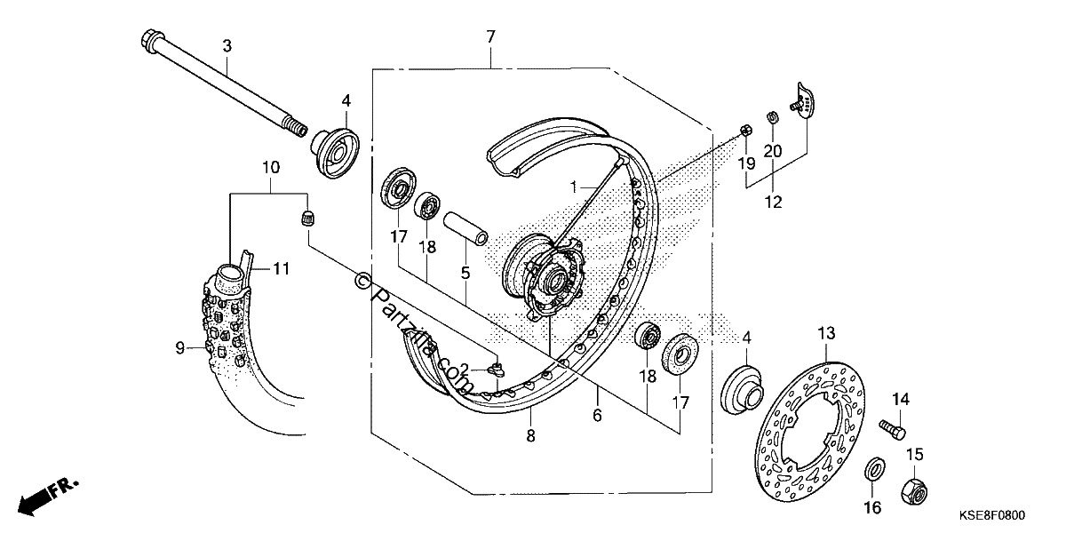 Diagrama de FRONT WHEEL