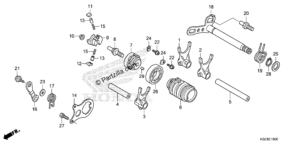 Diagrama de GEARSHIFT DRUM