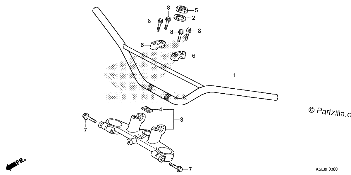 Diagrama de HANDLEBAR TOP BRIDGE