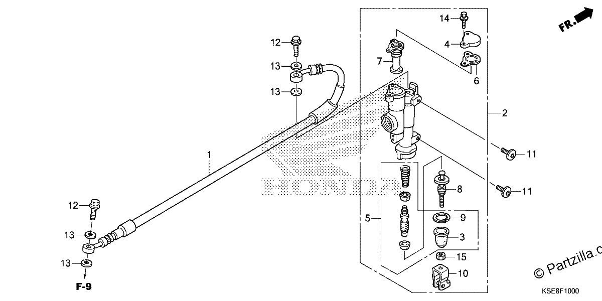 Diagrama de REAR BRAKE MASTER CYLINDER