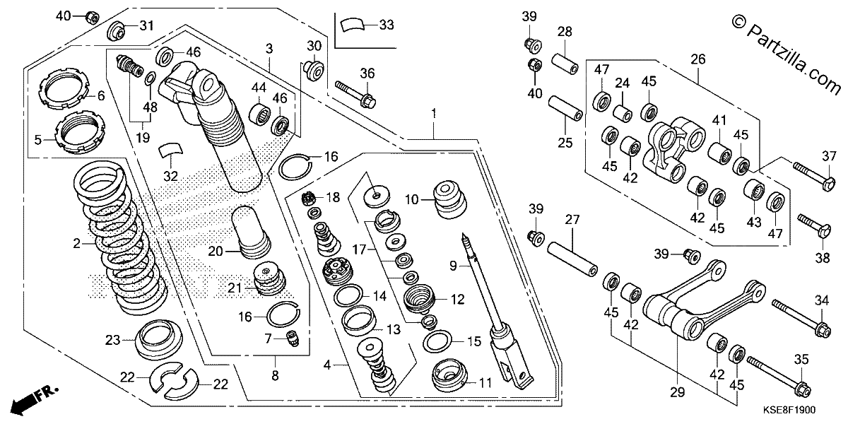 Diagrama de REAR SHOCK ABSORBER