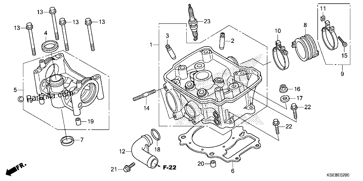 Diagrama de CYLINDER HEAD