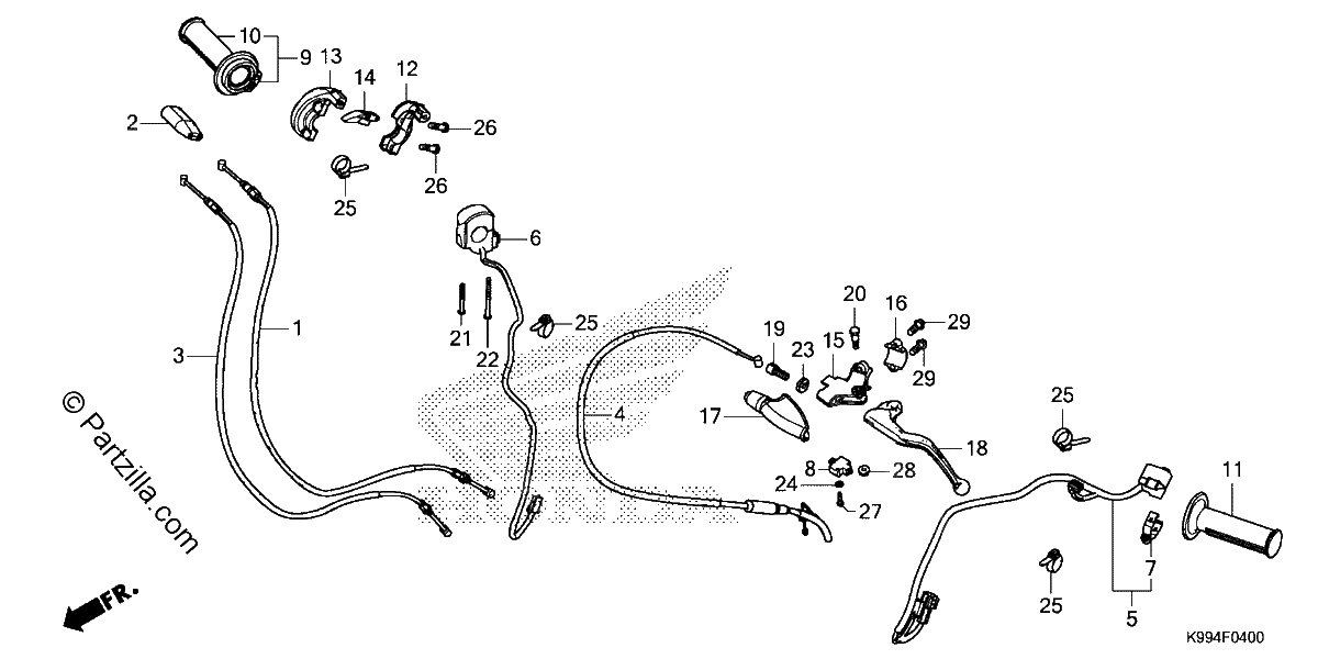 Diagrama de HANDLE LEVER SWITCH CABLE