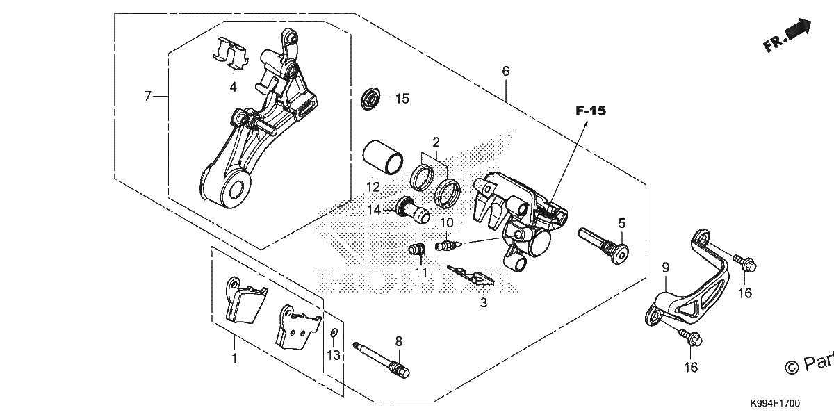 Diagrama de REAR BRAKE CALIPER
