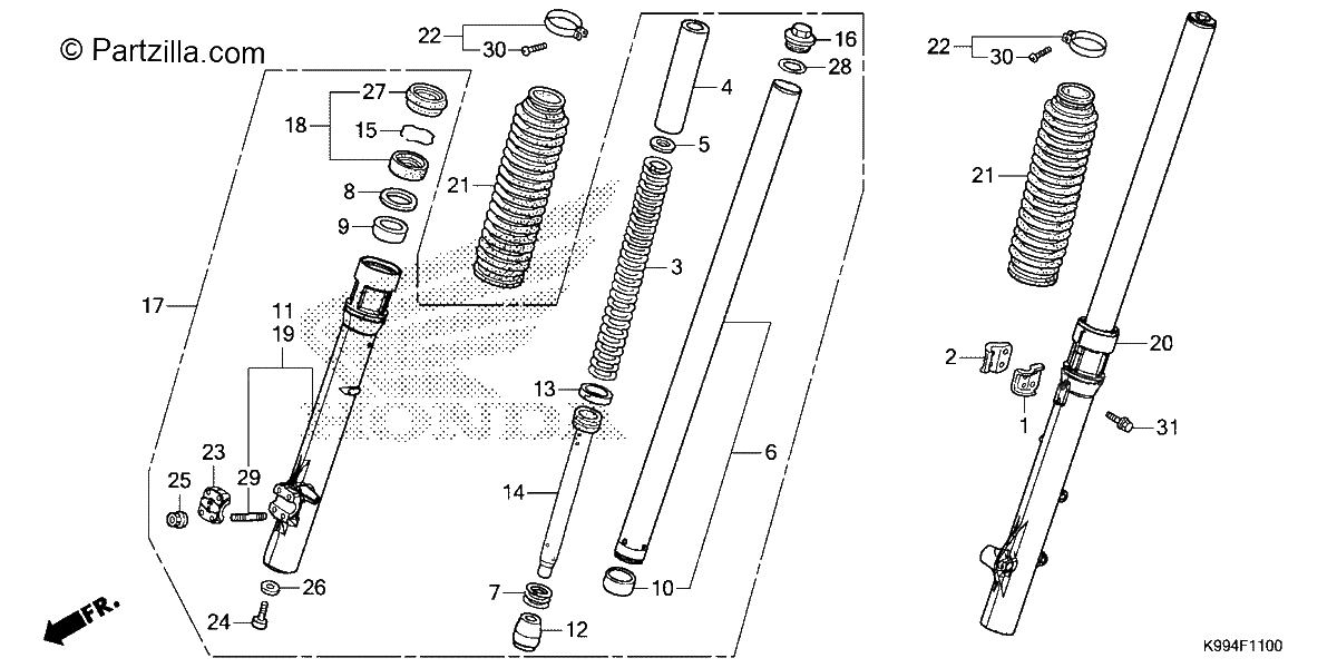 Diagrama de FRONT FORK