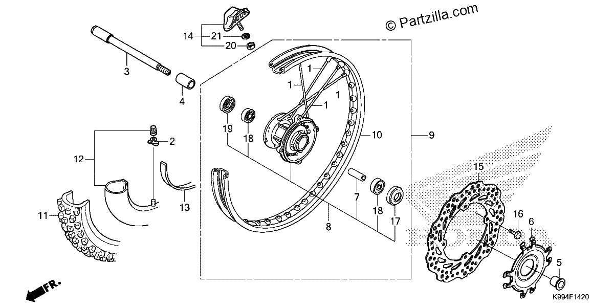 Diagrama de FRONT WHEEL