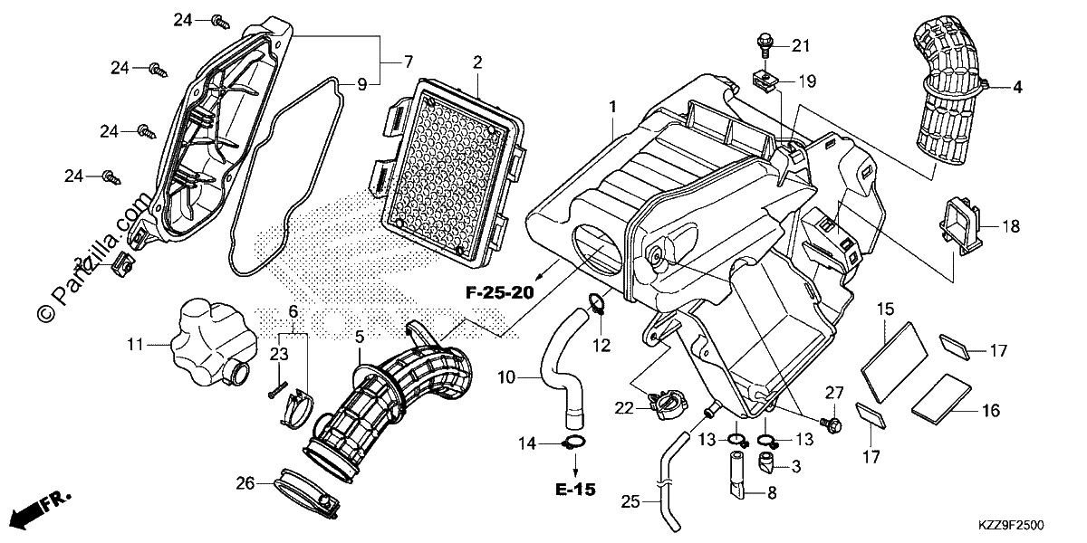 Diagrama de AIR CLEANER