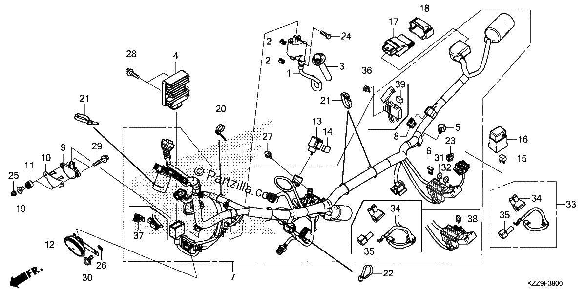 Diagrama de WIRE HARNESS 1