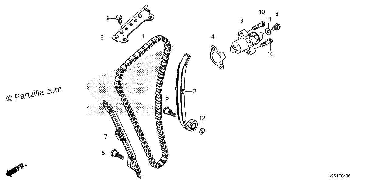 Diagrama de CAM CHAIN TENSIONER