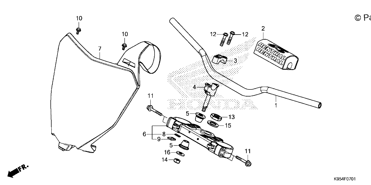Diagrama de HANDLEBAR TOP BRIDGE 2