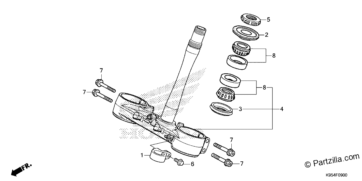 Diagrama de STEERING STEM
