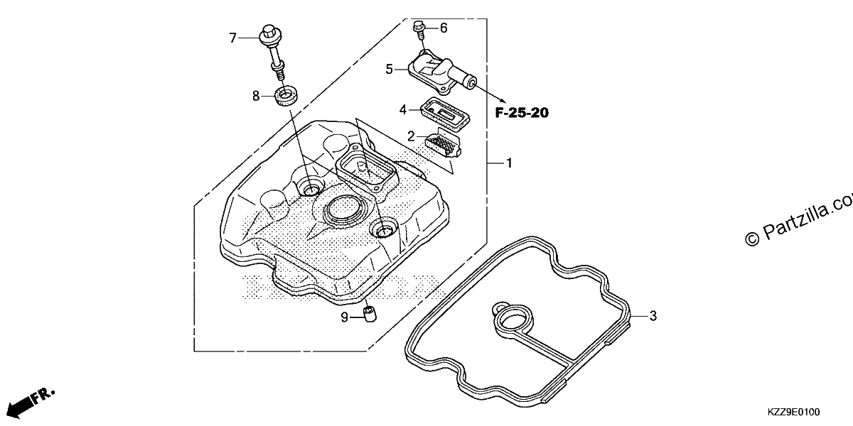 Diagrama de CYLINDER HEAD COVER