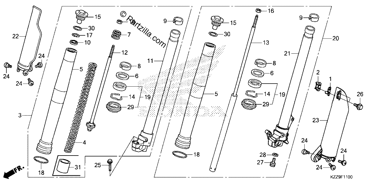 Diagrama de FRONT FORK