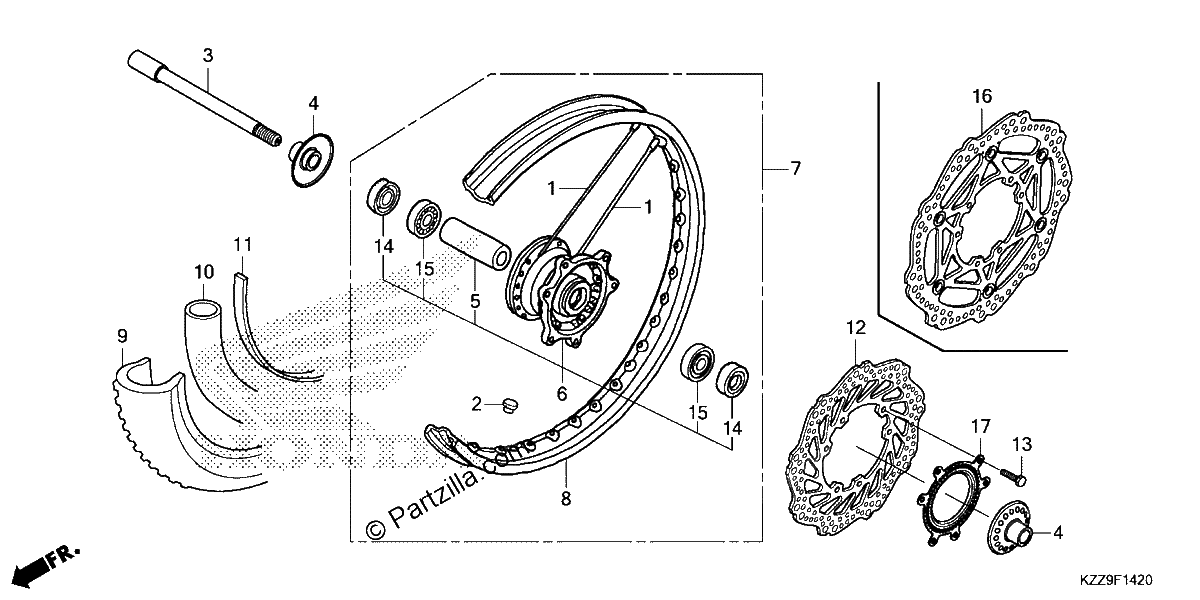 Diagrama de FRONT WHEEL