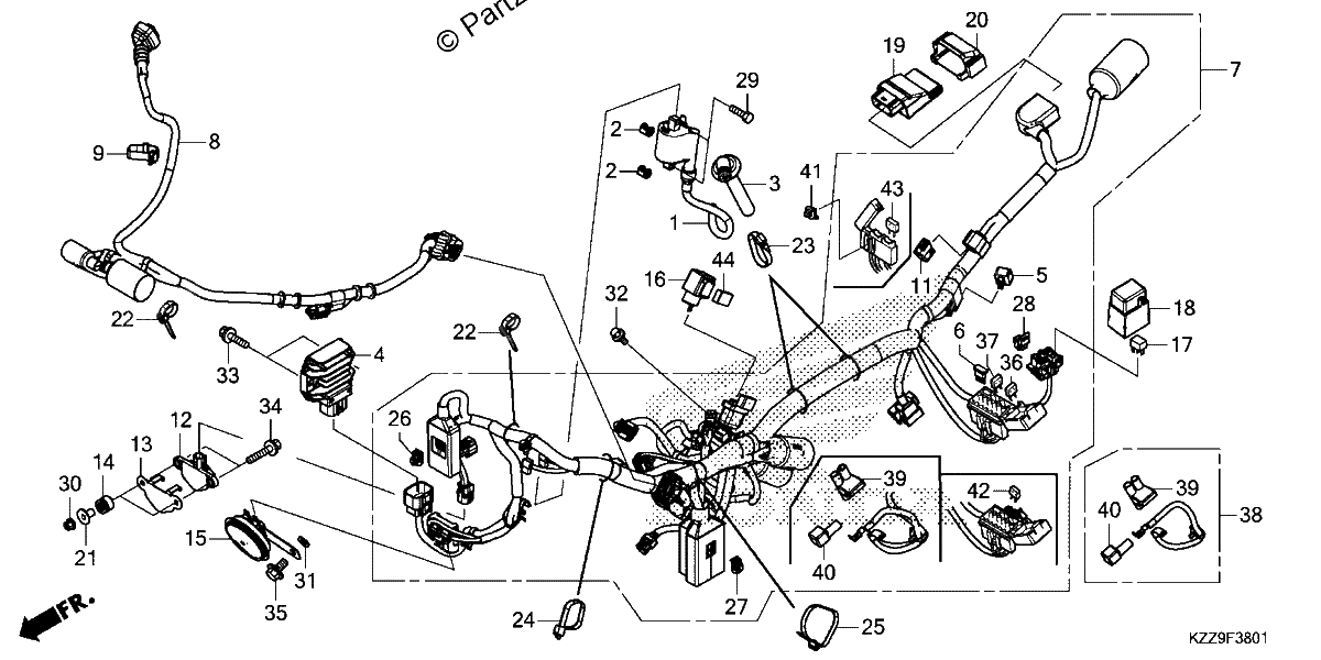 Diagrama de WIRE HARNESS 2
