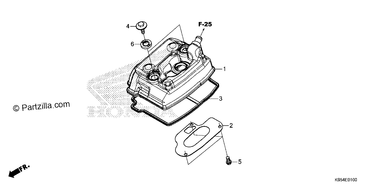 Diagrama de CYLINDER HEAD COVER