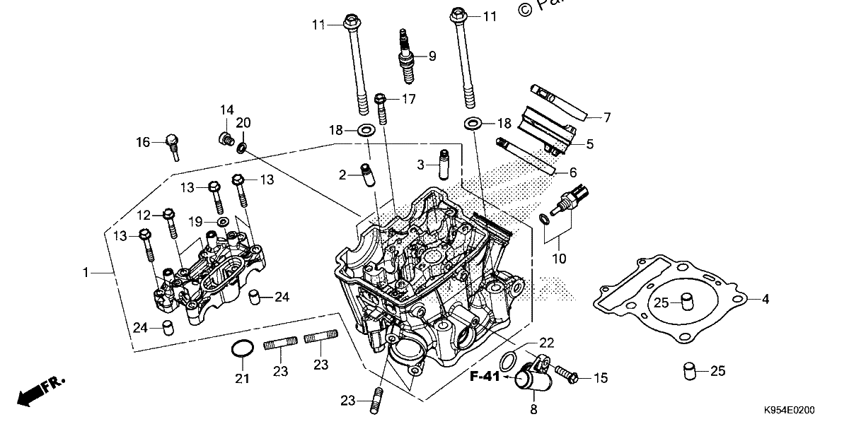 Diagrama de CYLINDER HEAD